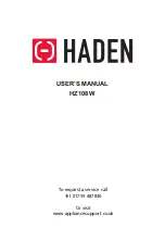 Preview for 1 page of Haden HZ108W User Manual