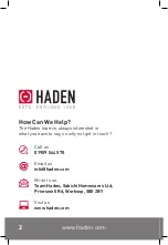 Preview for 2 page of Haden STARBECK Instruction Manual