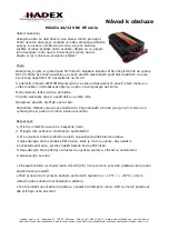 Hadex NT Series User Manual preview