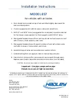 Предварительный просмотр 1 страницы Hadley 857 Installation Instructions