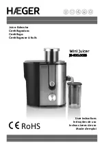 Предварительный просмотр 1 страницы HAEGER Mini Juicer JE-600.002B User Instructions