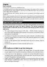 Preview for 3 page of HAEGER New Versatile FH-200.013A User Instructions