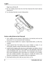 Предварительный просмотр 10 страницы HAEGER Saturn 22.2V User Instructions