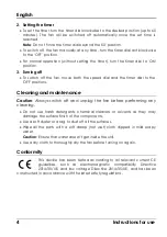 Preview for 6 page of HAEGER TF-029 003A User Instructions