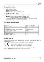 Предварительный просмотр 9 страницы HAEGER VC-70C.034A User Instructions