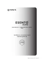 Haes Esento Eclipse ECL-2 Installation, Commissioning & Operating  Manual preview