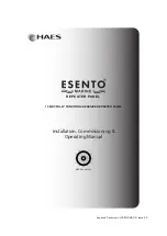 Haes ESENTO MARINE ESEN-R-12MAR Installation, Commissioning & Operating  Manual preview