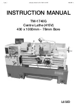 Hafco Metalmaster TM-1740G Instruction Manual preview