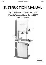 Preview for 1 page of Hafco Woodmaster TAFE-BP-480 Instruction Manual