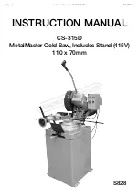 Hafco MetalMaster CS-315D Instruction Manual предпросмотр