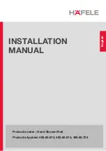 Предварительный просмотр 1 страницы Häfele 485.60.613 Installation Manual