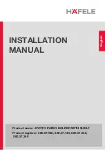 Предварительный просмотр 1 страницы Häfele 580.57.040 Installation Manual