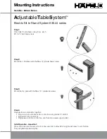 Предварительный просмотр 1 страницы Häfele AdjustableTableSystem 630.44 Series Mounting Instructions