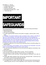 Preview for 2 page of Häfele AF-68A Operating And Safety Instructions Manual