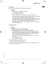 Предварительный просмотр 27 страницы Häfele EFL 30 Operating Instructions Manual