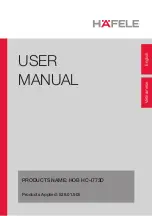 Preview for 1 page of Häfele HC-I773D User Manual