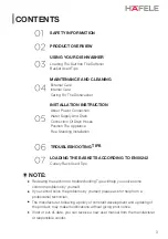 Preview for 3 page of Häfele HDW-F605B User Manual