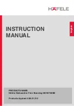 Häfele HDW-F60EB Instruction Manual preview