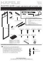 Предварительный просмотр 1 страницы Häfele Height adjustable pull out larder unit Assembly Manual