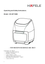 Предварительный просмотр 2 страницы Häfele HS-AF1102B Operating And Safety Instructions Manual