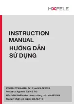 Häfele HS-AF502B Operating And Safety Instructions Manual preview