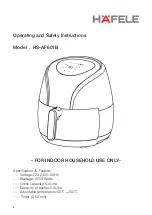 Предварительный просмотр 2 страницы Häfele HS-AF601B Instruction Manual