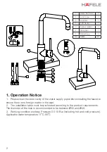 Preview for 2 page of Häfele HT21-CH1F220U Instruction Manual