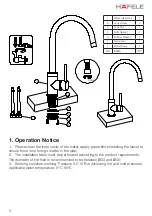 Предварительный просмотр 2 страницы Häfele HT21-GH1F220C Instruction Manual