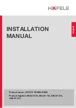 Предварительный просмотр 1 страницы Häfele KYOTO TOWEL RING Installation Manual