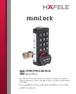 Preview for 1 page of Häfele miniLock Operating Manual