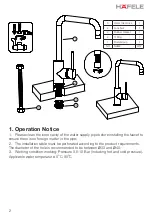 Предварительный просмотр 2 страницы Häfele TAP HT21-CC1F245U Instruction Manual