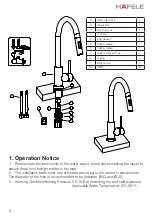 Preview for 2 page of Häfele TAP HT21-CH1P287 Instruction Manual