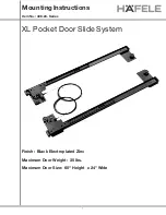 Häfele XL Pocket Door Slide System Mounting Instructions preview