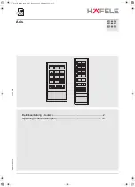 Preview for 1 page of Hafele Axis 231.98.330 Operating Instructions Manual