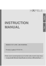 Предварительный просмотр 1 страницы Hafele CF-8116 Instruction Manual