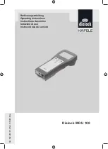Hafele Dialock MDU 100 Operating Instructions Manual preview