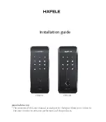 Предварительный просмотр 1 страницы Hafele ER5000 Installation Manual