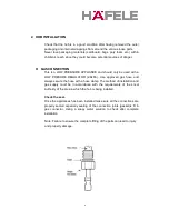 Preview for 6 page of Hafele HH-782GG Operating Instruction