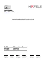 Hafele HH-WI60B Instruction On Mounting And Use Manual preview