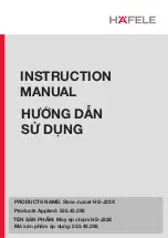 Hafele HS-J32X Instruction Manual preview