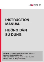 Hafele HS-J42X Instruction Manual preview