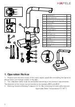 Preview for 2 page of Hafele HT21-CH1P254 Instruction Manual