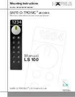 Hafele SAFE-O-TRONIC LS 100 Mounting Instructions preview