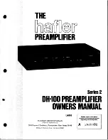 Hafler DH-100 Owner'S Manual предпросмотр