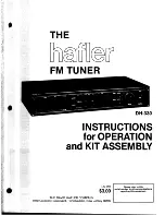 Preview for 1 page of Hafler DH-330 Operation And Assembly Instructions