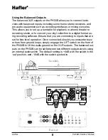 Предварительный просмотр 6 страницы Hafler PH50B User Manual