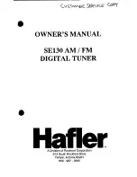 Hafler SE-130 Owner'S Manual preview