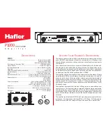 Предварительный просмотр 2 страницы Hafler trans-nova P1000 Specifications