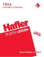 Preview for 1 page of Hafler Trans-nova TRM6 Installation And Operation Manual