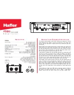 Предварительный просмотр 2 страницы Hafler TransNova P3000 Specifications